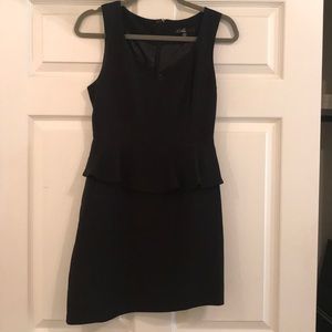 C. Luce Black Peplum Dress- Size Small